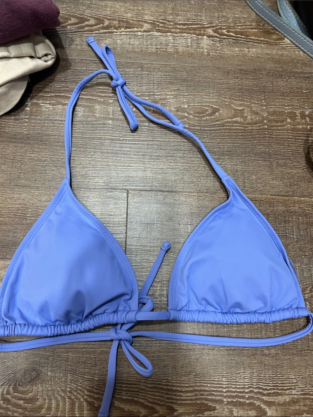 Lavender Triangle Tie-Back Bikini Top - Women Swim